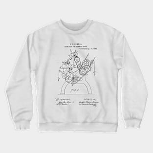 Machine for shearing cloth Vintage Patent Hand Drawing Crewneck Sweatshirt